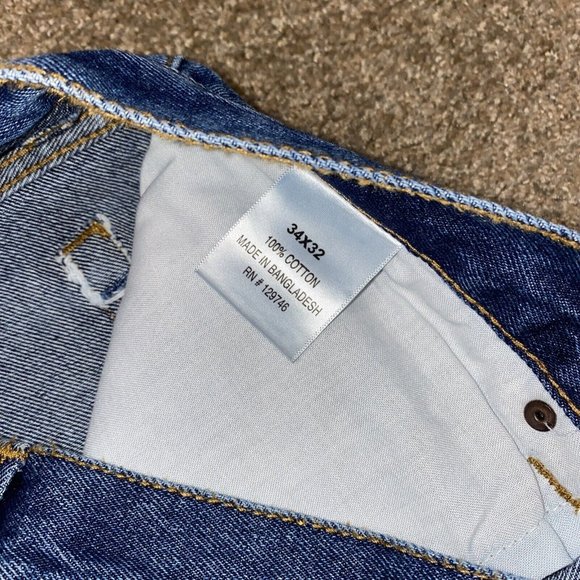 New Blue Mountain Mens Regular Fit Denim Jeans Size 34X32 Straight Leg, 5-pocket - Picture 8 of 12